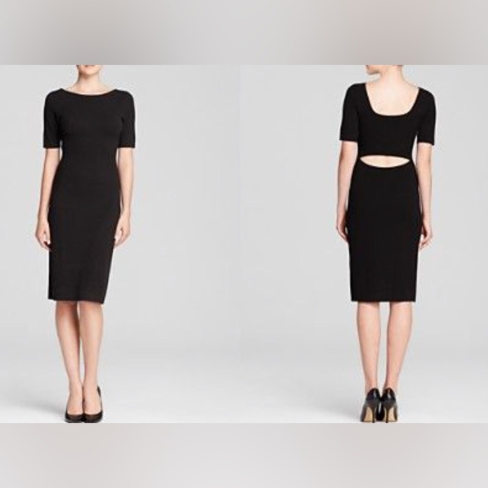 NWT $375 Theory Black Open-Back Narlissa Prosecco Dress in size Medium!